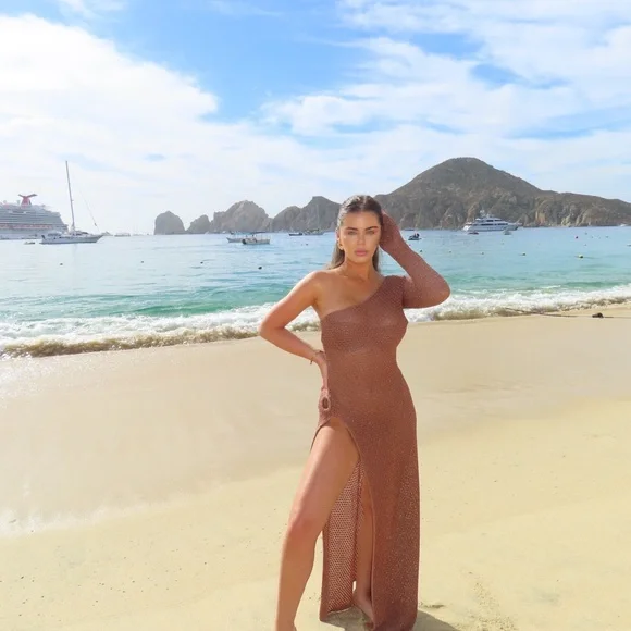 Palermo Dress - Monday swimwear bronze lurex crochet - Picture 1 of 3